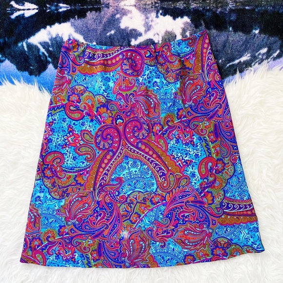Vintage Funhouse 90s Paisley Skirt - Picture 1 of 4